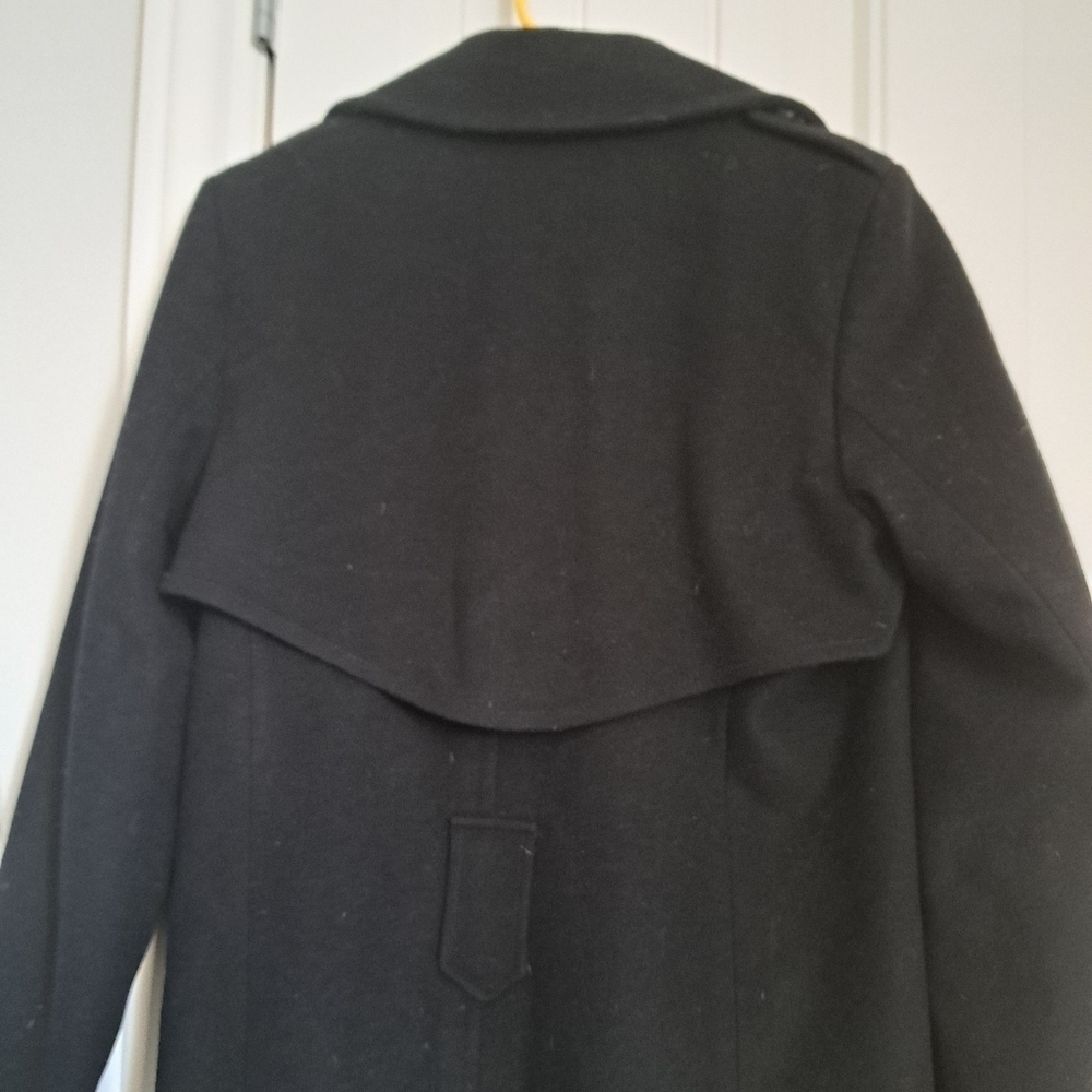 Ladies KENNETH COLE wool single breasted jacket peacoat navy blue coastal size 6 - Picture 2 of 12